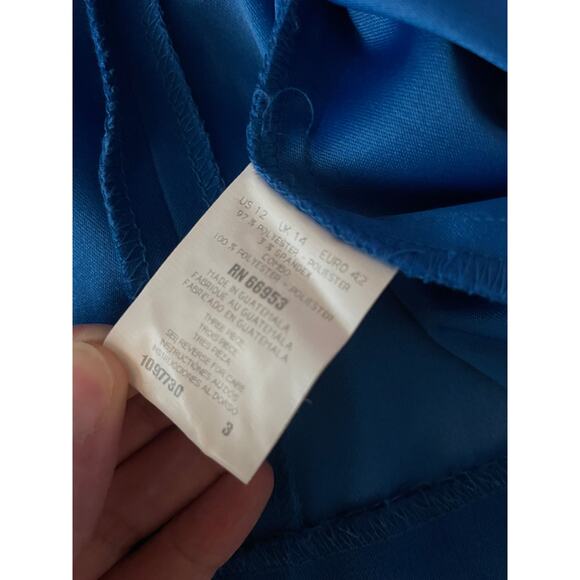 VTG. Leslie Fay Petite Blazer SZ 12P Blue front close - Picture 7 of 10